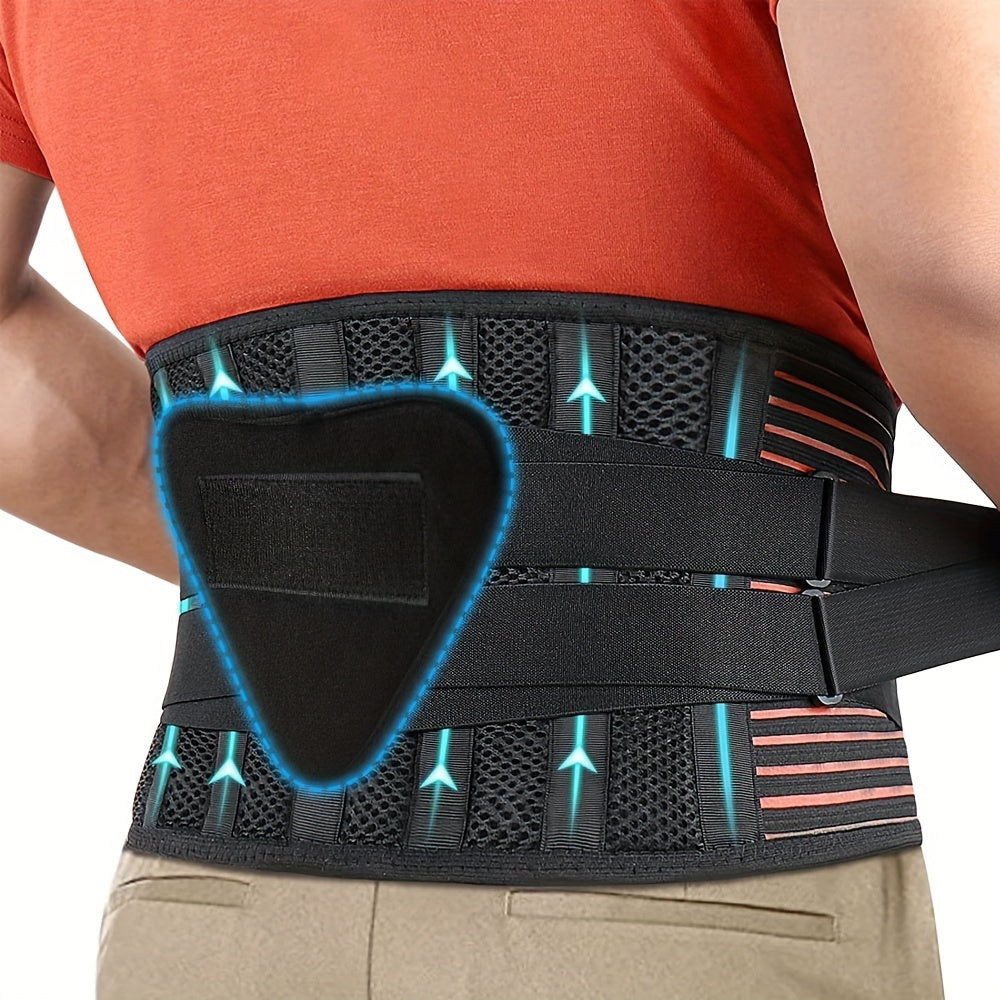 Adjustable Lumbar Back Brace, Non-slip Breathable Waist Support Belt