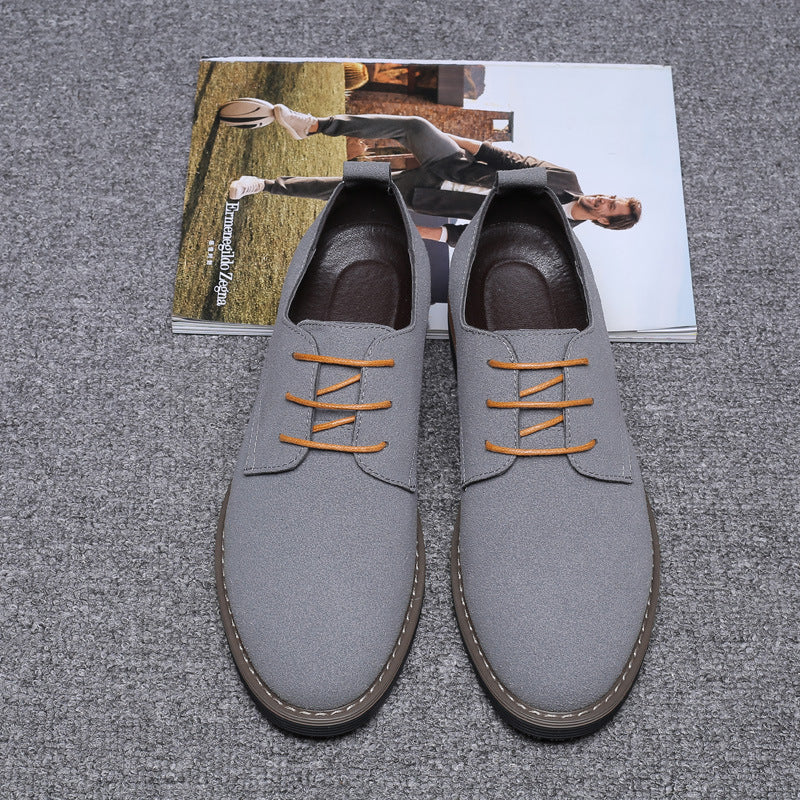 Men's Suede Casual Lace Up Oxfords Shoes