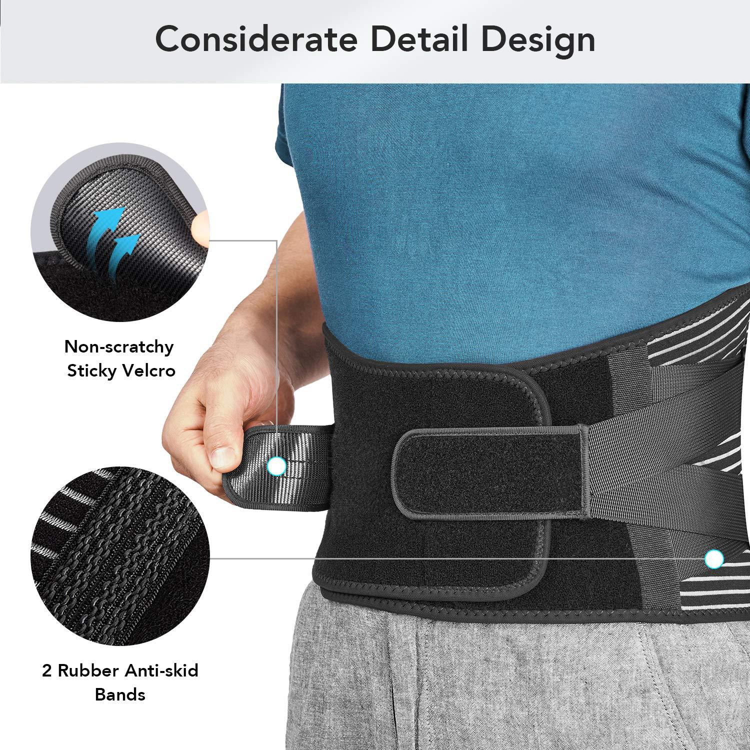 Adjustable Lumbar Back Brace, Non-slip Breathable Waist Support Belt