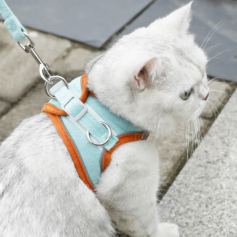 Cat Harness and Leash Set Escape Proof Safe Adjustable Kitten Vest Harnesses