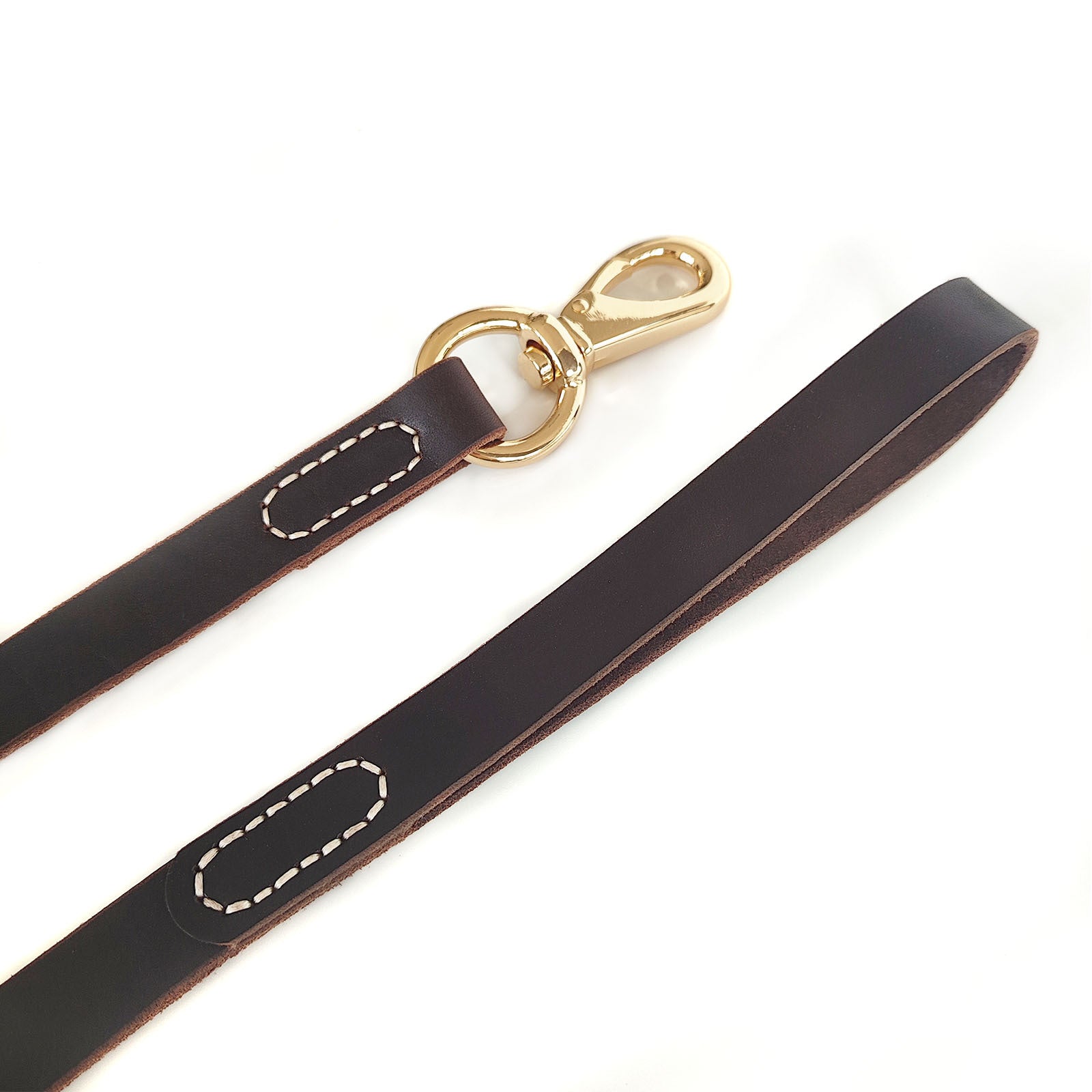 Pet Genuine Leather Dog Training Leash. 5 ft Length for Medium and Large Dogs