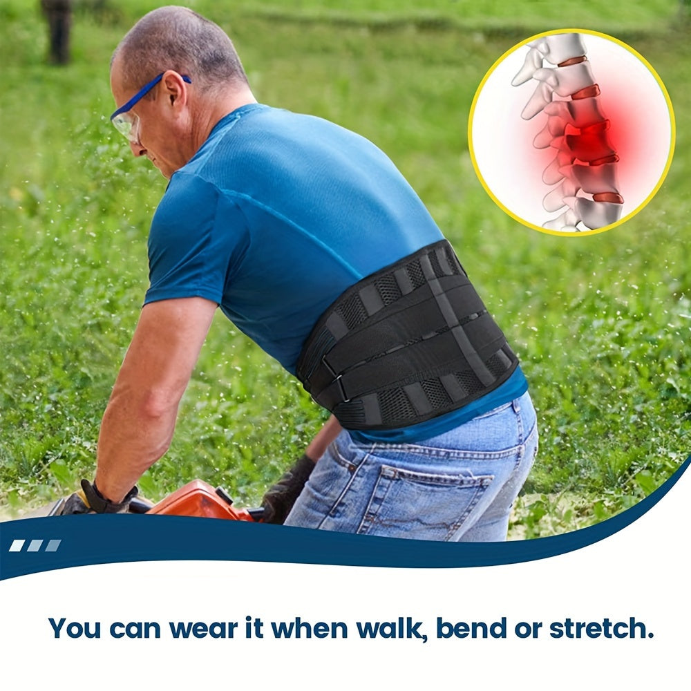 Adjustable Lumbar Back Brace, Non-slip Breathable Waist Support Belt