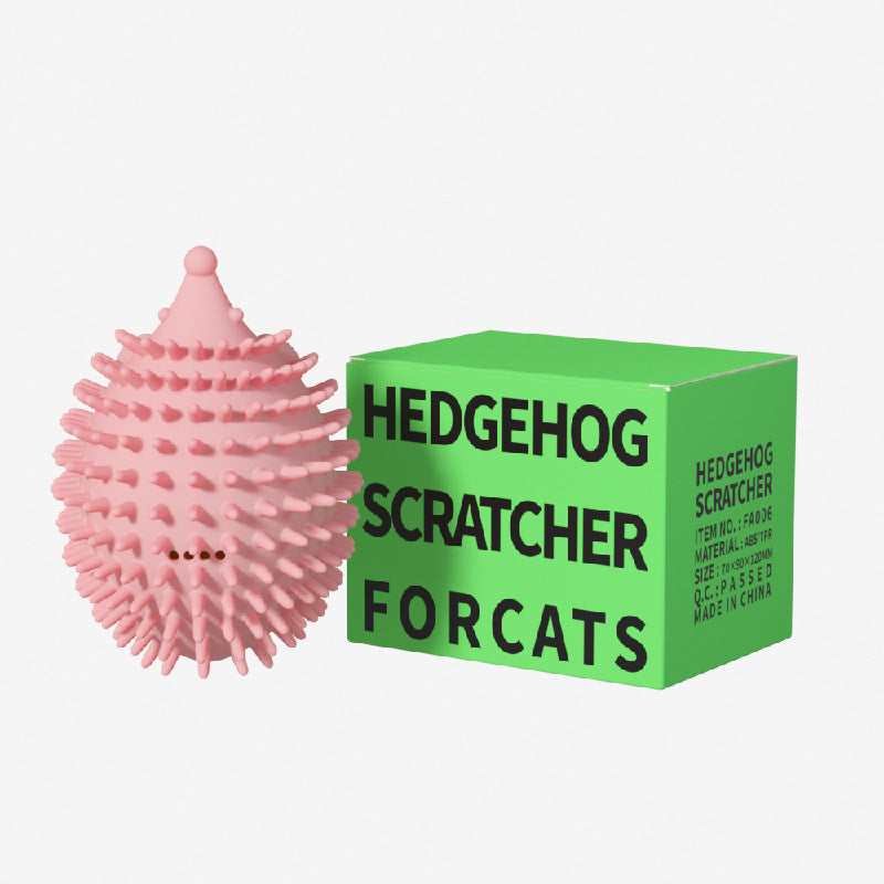 Pet Toy Hedgehog Cat Corner Tickler Hair Remove