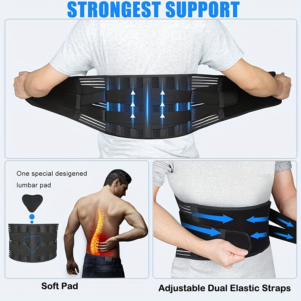 Adjustable Lumbar Back Brace, Non-slip Breathable Waist Support Belt