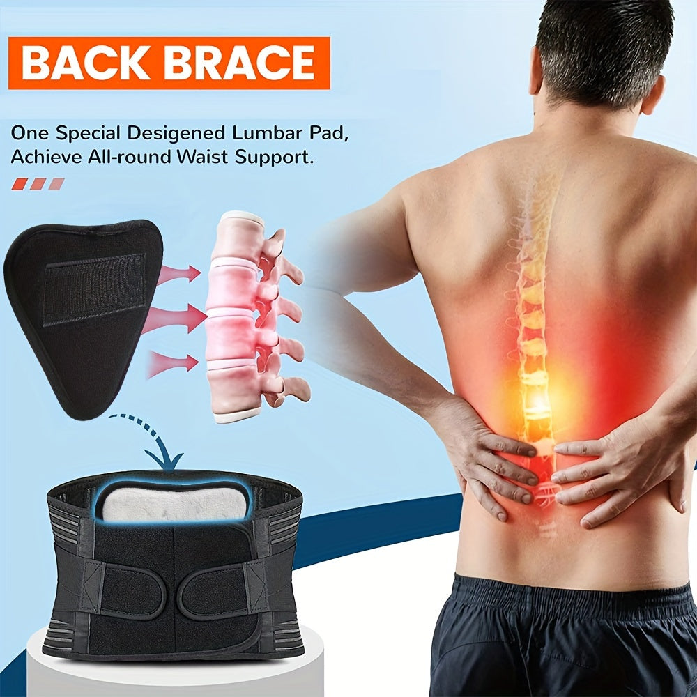 Adjustable Lumbar Back Brace, Non-slip Breathable Waist Support Belt