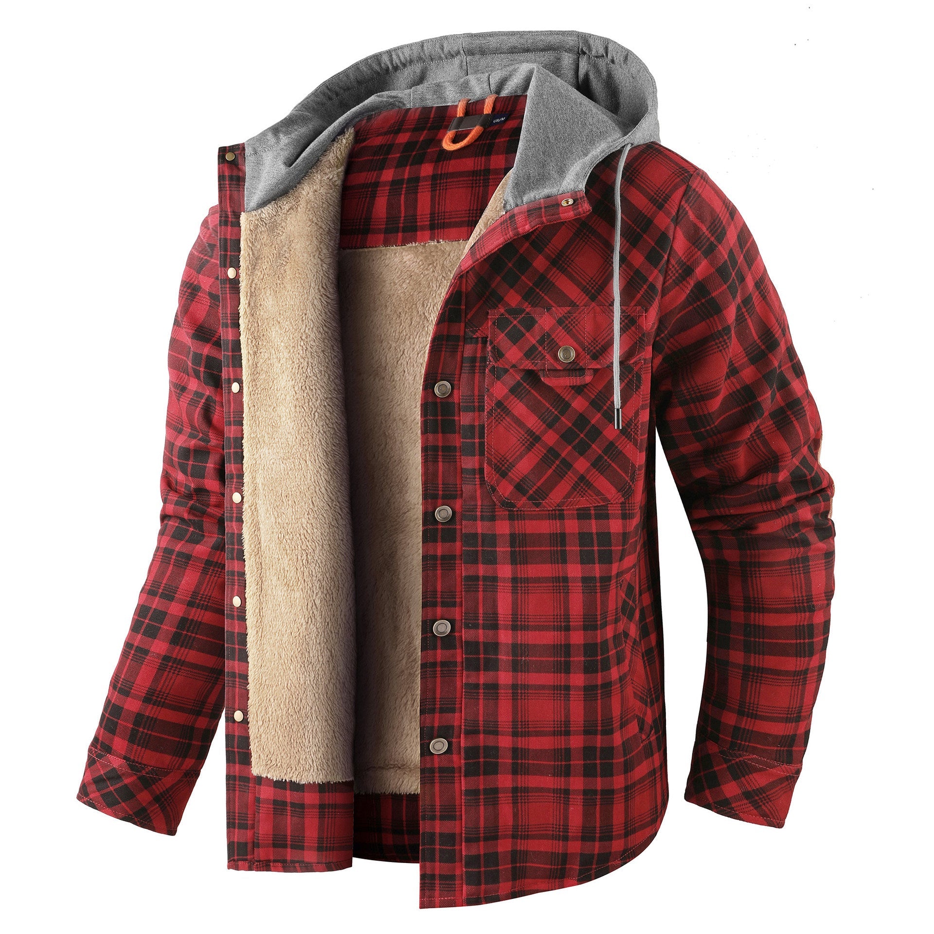 Men's Vintage Thick Inner Fleece Cotton Hoodie Jacket