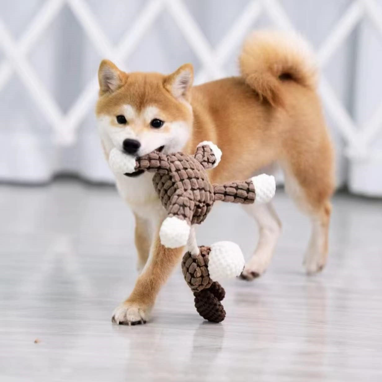 Plush Dog Toy That Squeaks. Great for Cuddle Play and Fetch