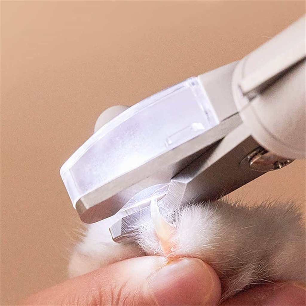 Dogs Cat Nail Clippers with LED Light and File, Bloodline Safety Guard to Avoid Over-Cutting Pets Clippers