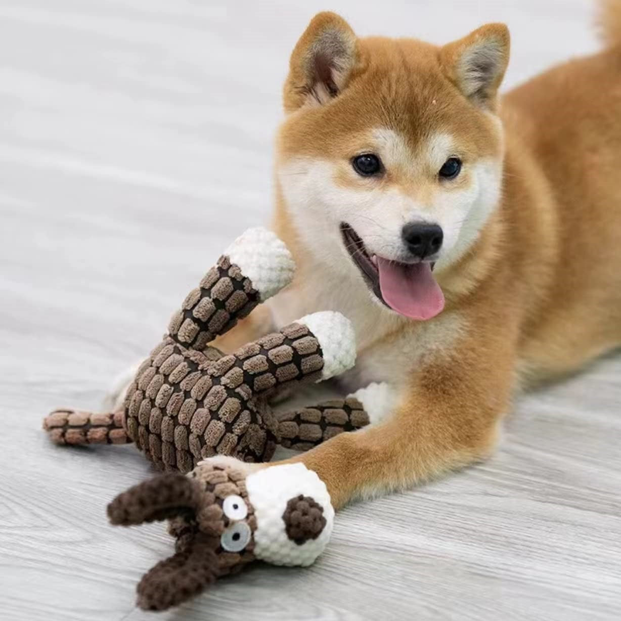 Plush Dog Toy That Squeaks. Great for Cuddle Play and Fetch