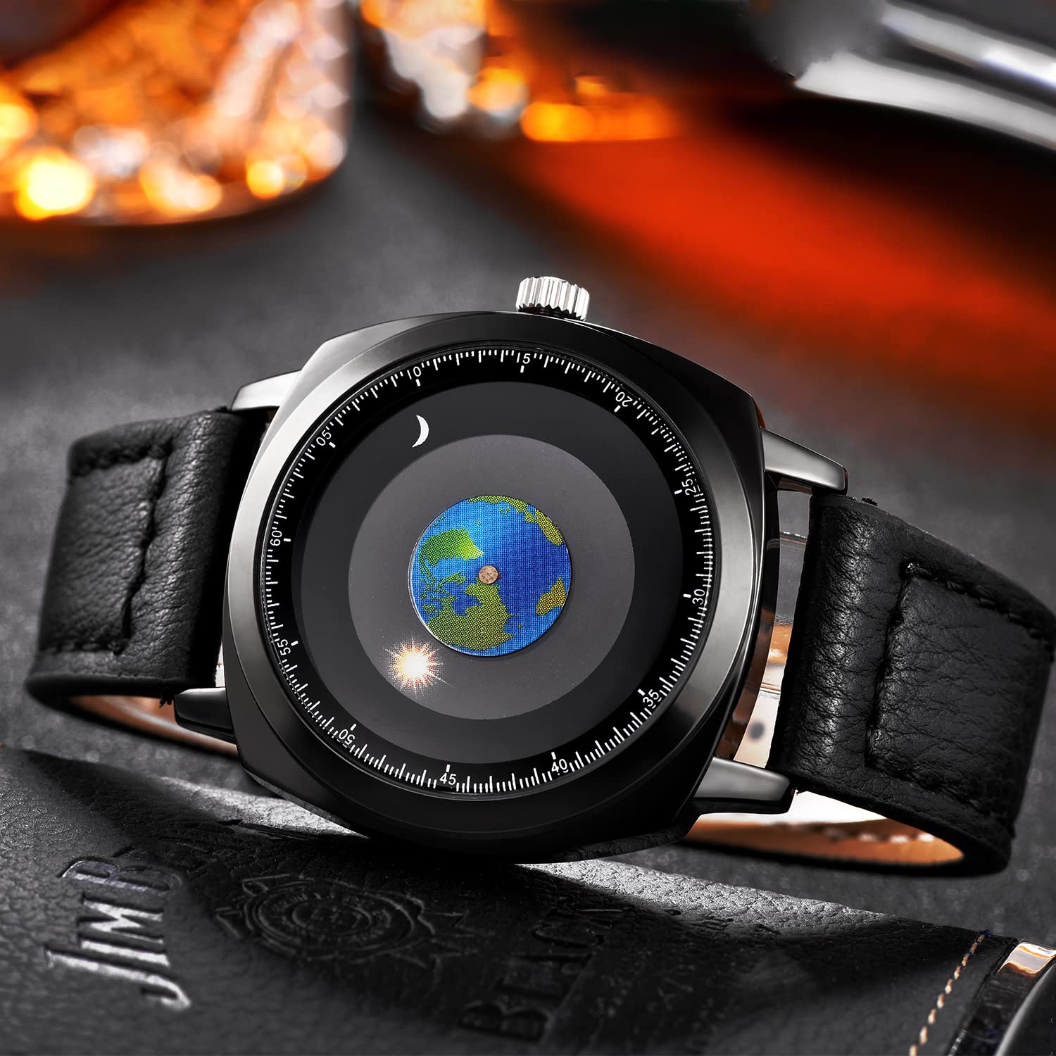 Men's Wrist Watches, Creative Earth Conceptual Design Watches