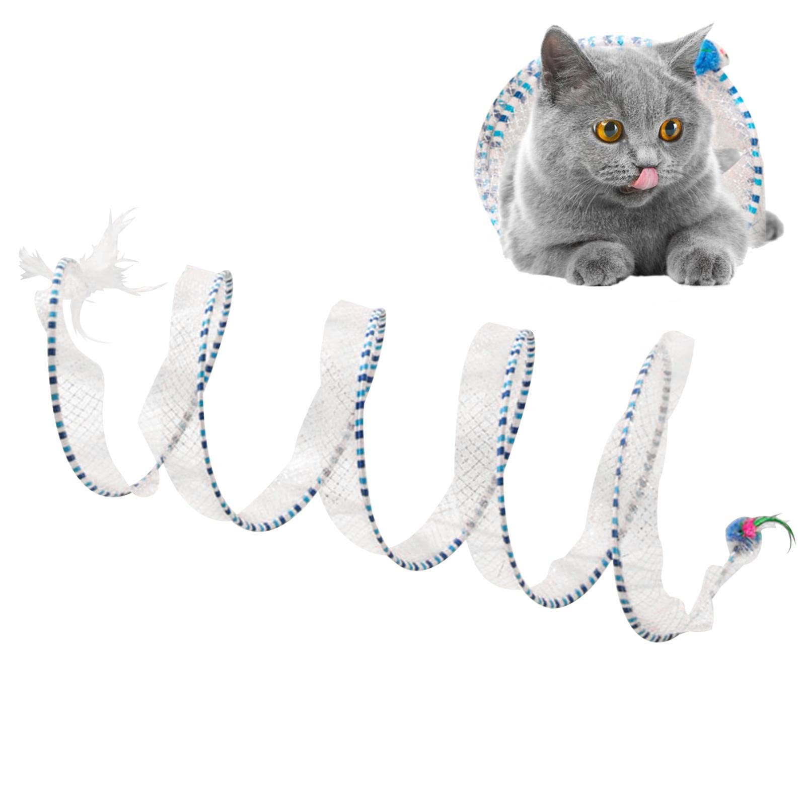 Folded Cat Tunnel,S Shaped Cat Tunnel Spring Toy