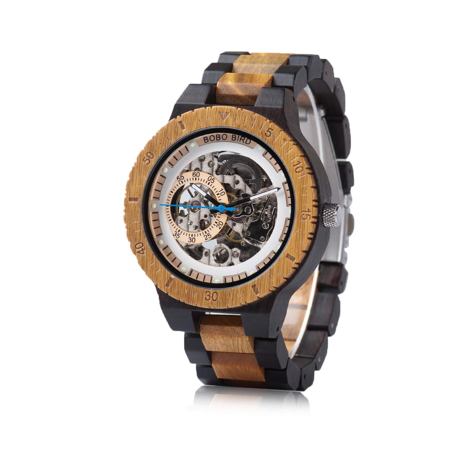 Mens Wooden Watches Luxury Mechanical Watch Lightweight Wood Band Timepieces