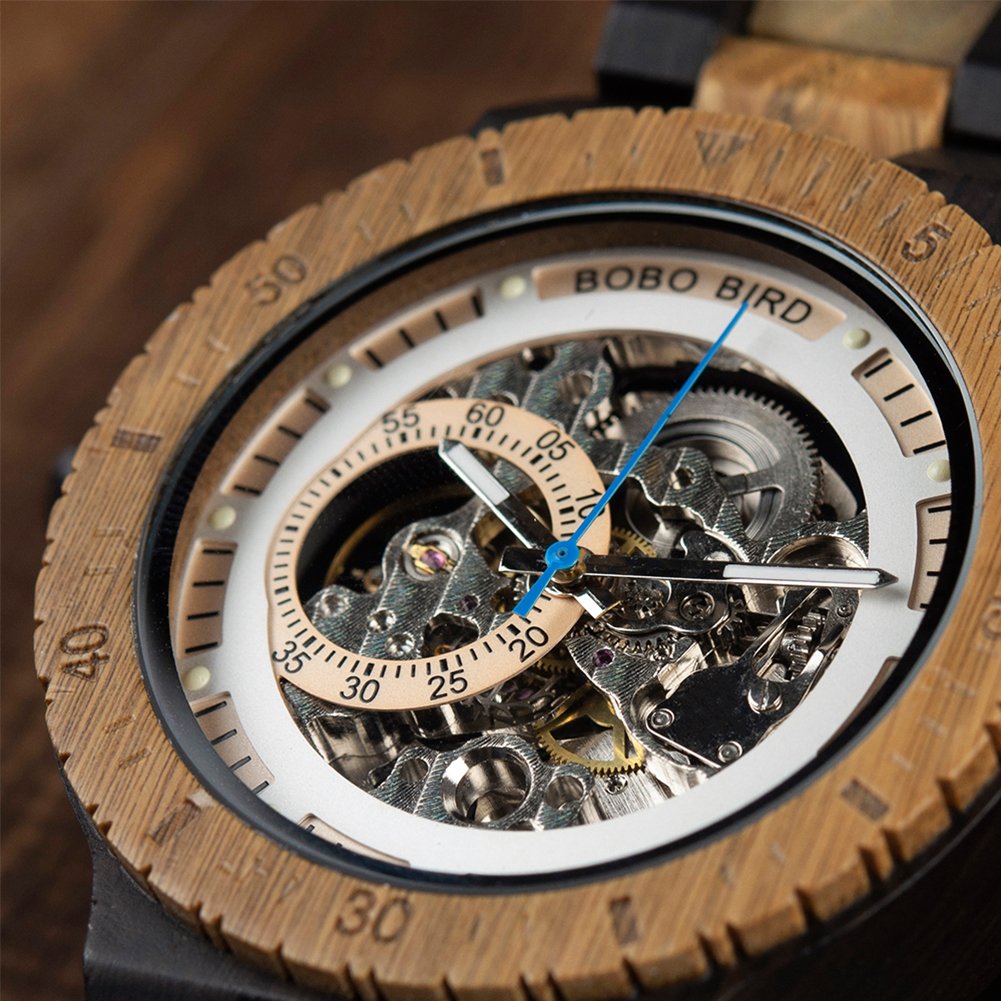 Mens Wooden Watches Luxury Mechanical Watch Lightweight Wood Band Timepieces