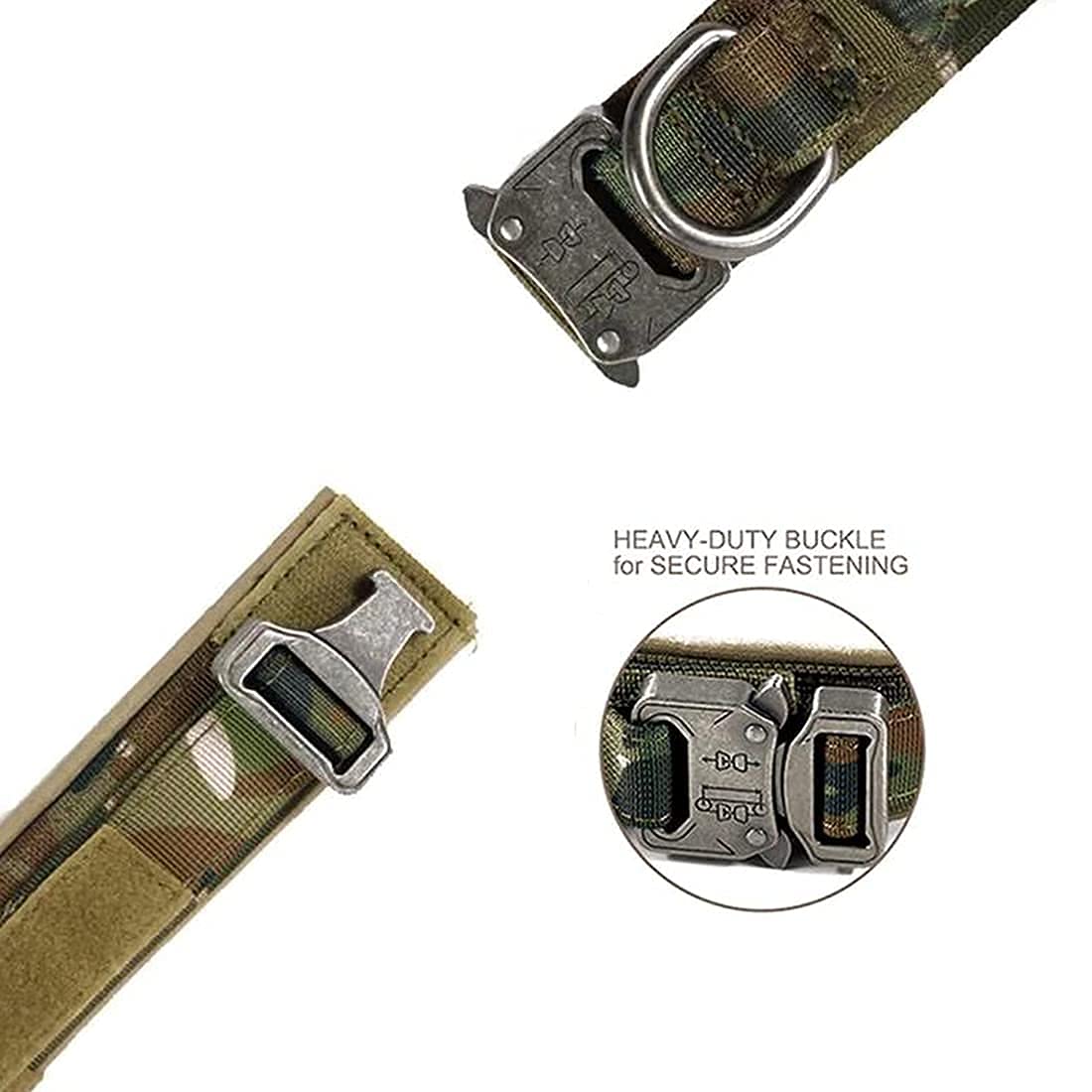 Tactical Dog Collar, Premium Nylon Adjustable Dog Collars with Handle Heavy Duty Metal Reinforce Buckle