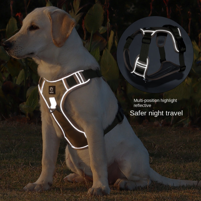 Adjustable Harness Dog Reflective Safety Training Walking Chest Vest Leads Collar