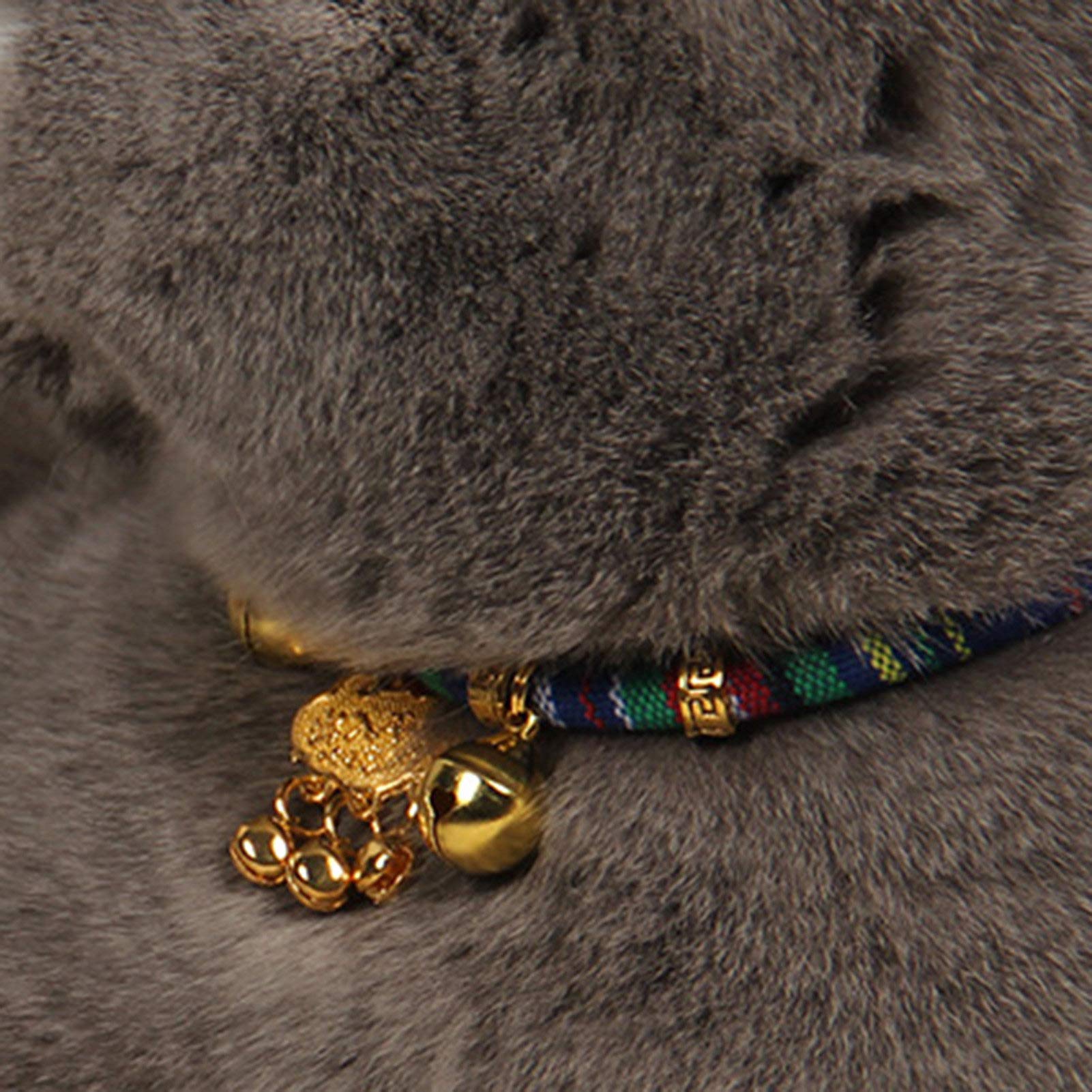 Hand Knitted Good Luck Bless Cat Collar