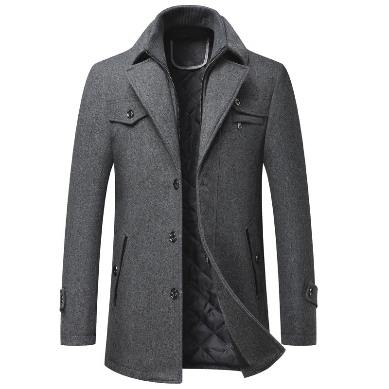 Men's Premium British Thick Double Layered Wool Coat