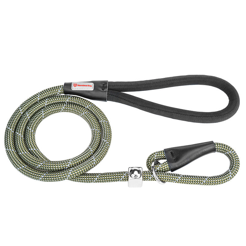 Reflective Nylon Training Dog Leash, 4 Feet Heavy Duty Rope Leash