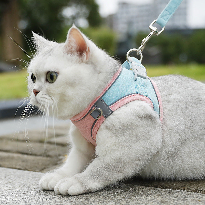 Cat Harness and Leash Set Escape Proof Safe Adjustable Kitten Vest Harnesses