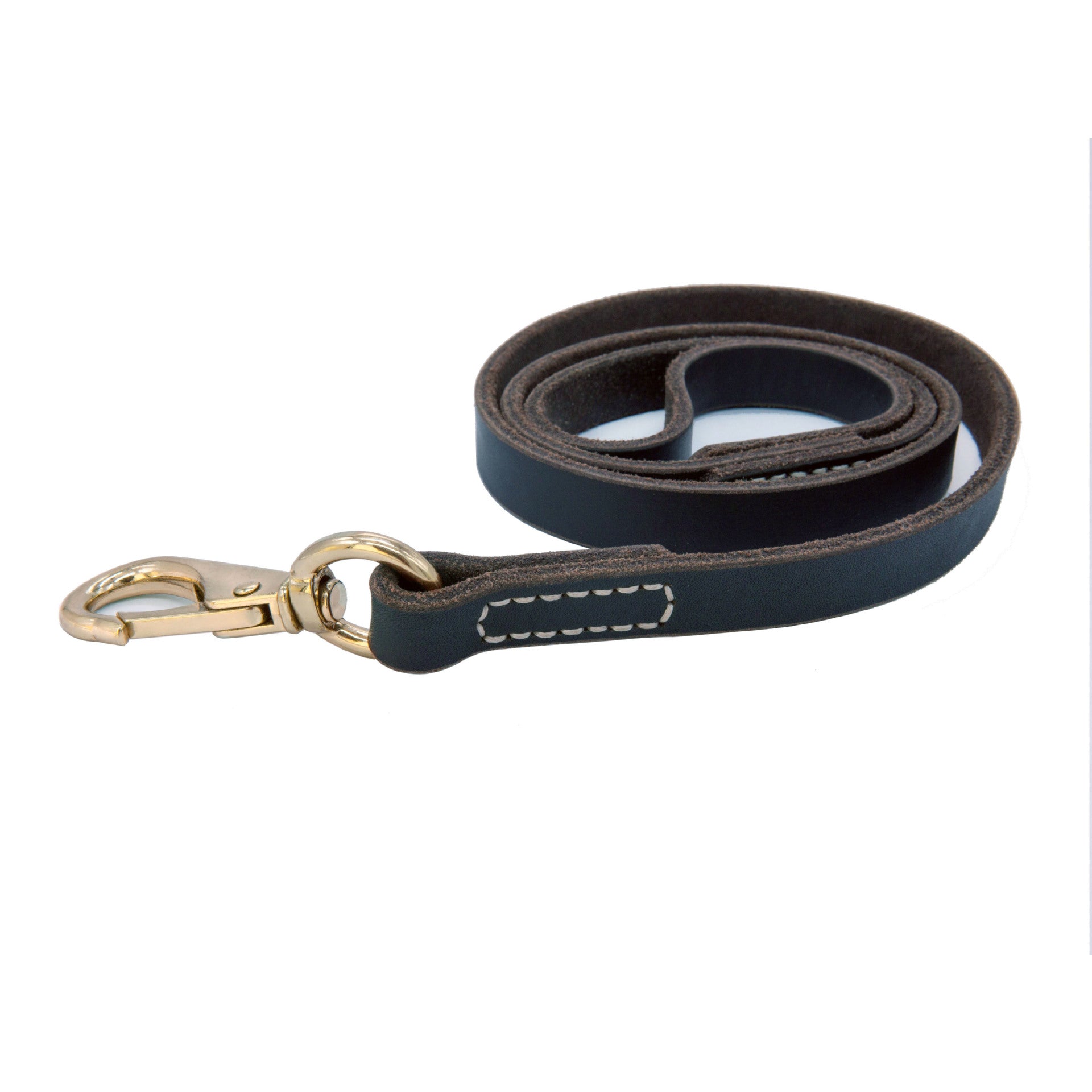 Pet Genuine Leather Dog Training Leash. 5 ft Length for Medium and Large Dogs