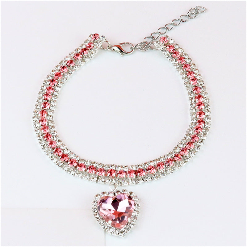 Luxury Rhinestone Cat Collar Necklace Cat Puppy Wedding Collars Crystal Jewelry