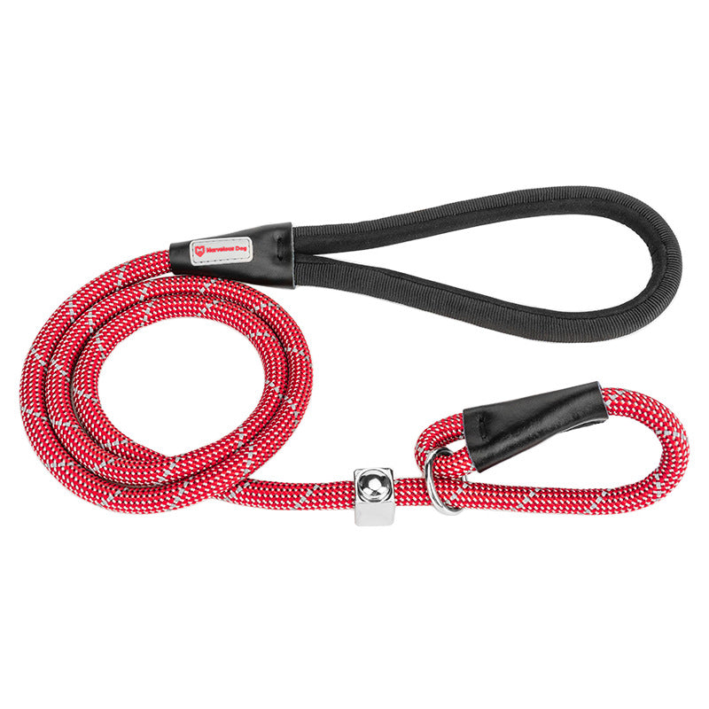 Reflective Nylon Training Dog Leash, 4 Feet Heavy Duty Rope Leash