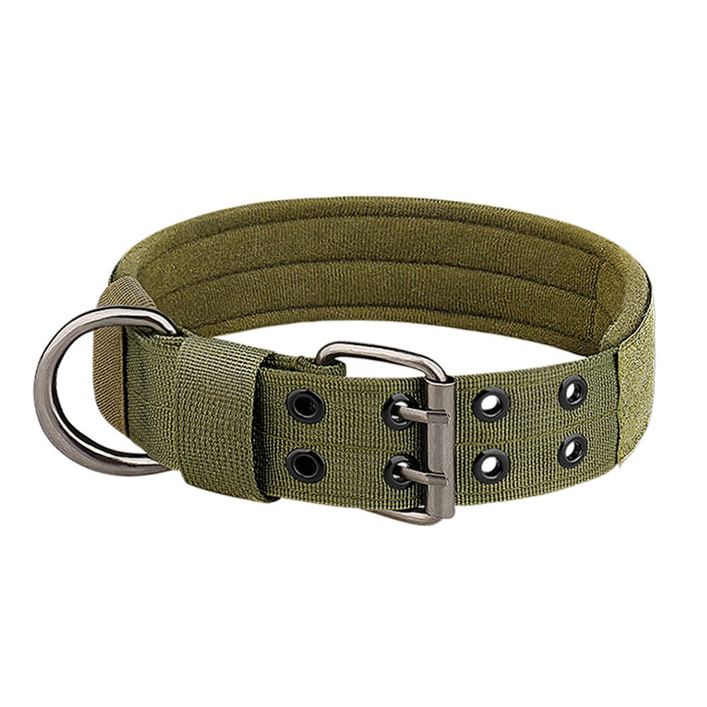 OneTigris Military Adjustable Dog Collar with Metal D Ring & Buckle