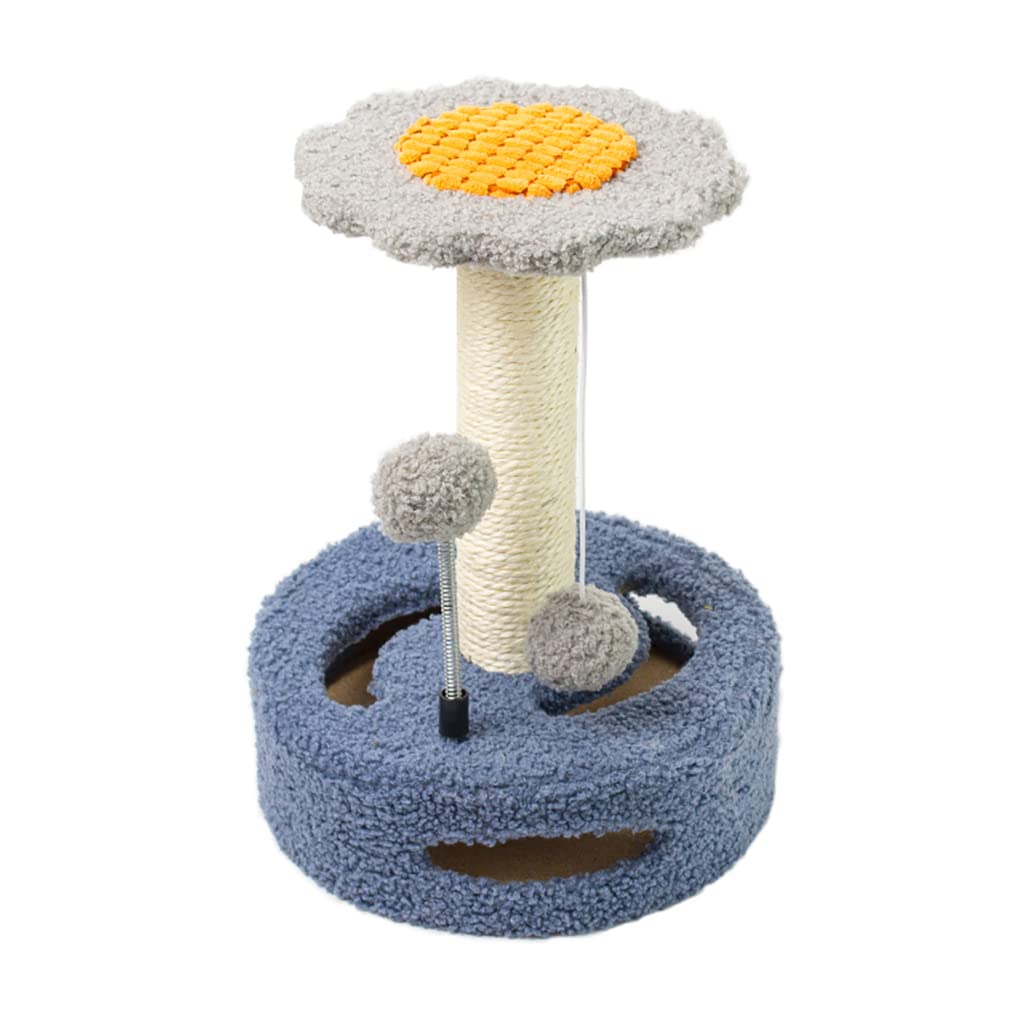 Multifunctional Cute Cat Scratching Post with Natural Sisal cat Tree Cute Flower