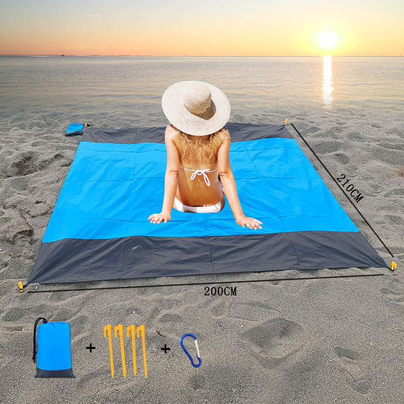 Beach Blanket, Oversized Beach Mat Picnic Blanket Waterproof Sandproof Lightweight Pocket Beach Blankets