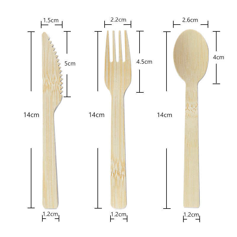 Disposable Wooden Cutlery Set, Pack of 300 (100 Forks, 100 Spoons, 100 Knives) Biodegradable Compostable Utensils, Eco-Friendly Recyclable Flatware