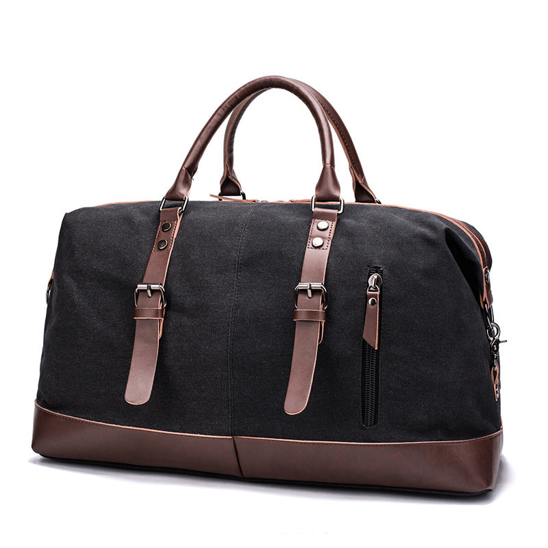 Travel Bag with Durable Canvas and Pu Leathe For Business Trip, Tourism, Camping and Outdoor Activities