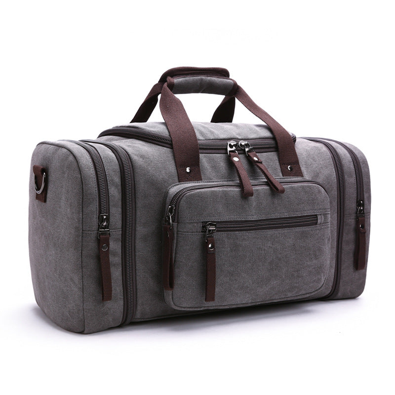 Duffle Bag for Travel, Large Canvas Duffel Bag for Travelling Overnight Weekender Bag Carry On Bag for Men Women