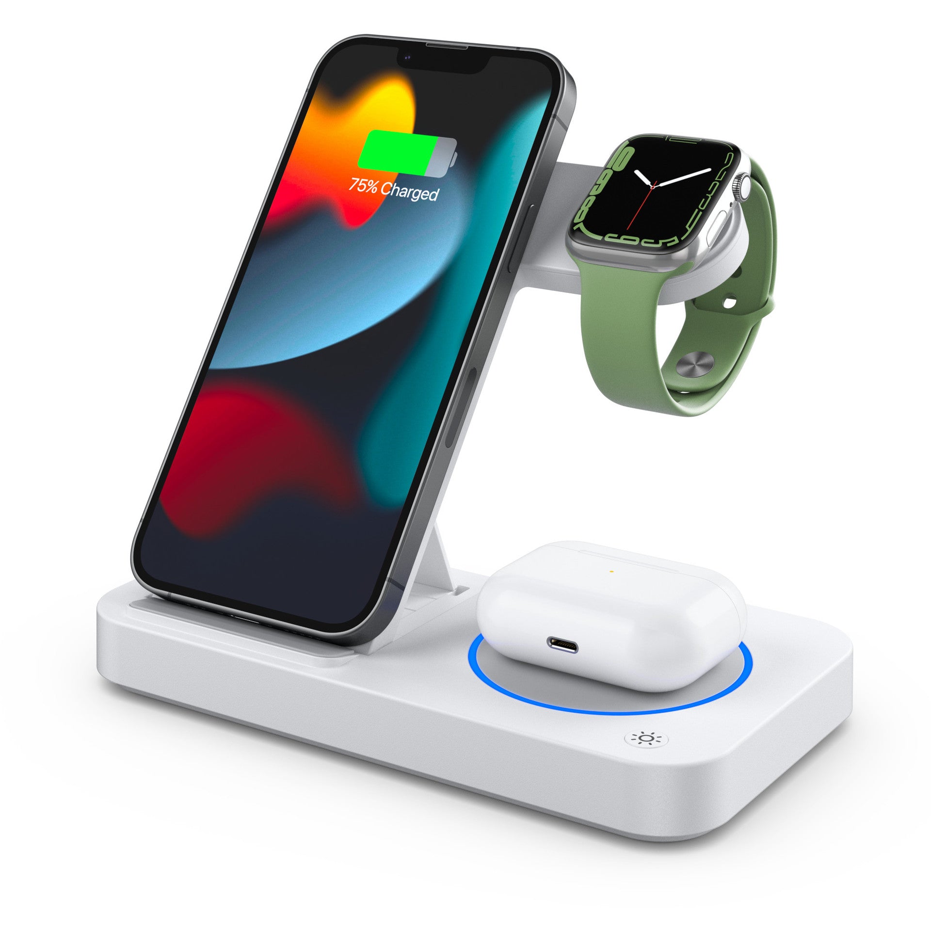 4 in 1 Foldable Wireless Charging Station For iPhone Apple Watch Airpods