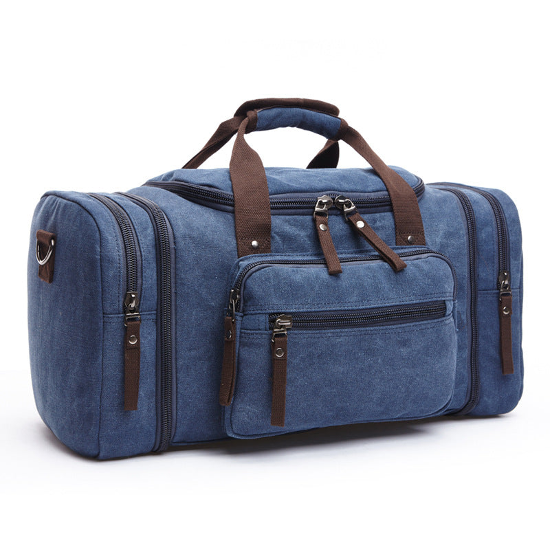 Duffle Bag for Travel, Large Canvas Duffel Bag for Travelling Overnight Weekender Bag Carry On Bag for Men Women