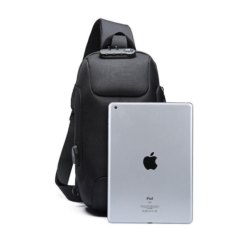 Sling Backpack USB Anti-Theft Men'S Chest Bag Casual Shoulder Bag