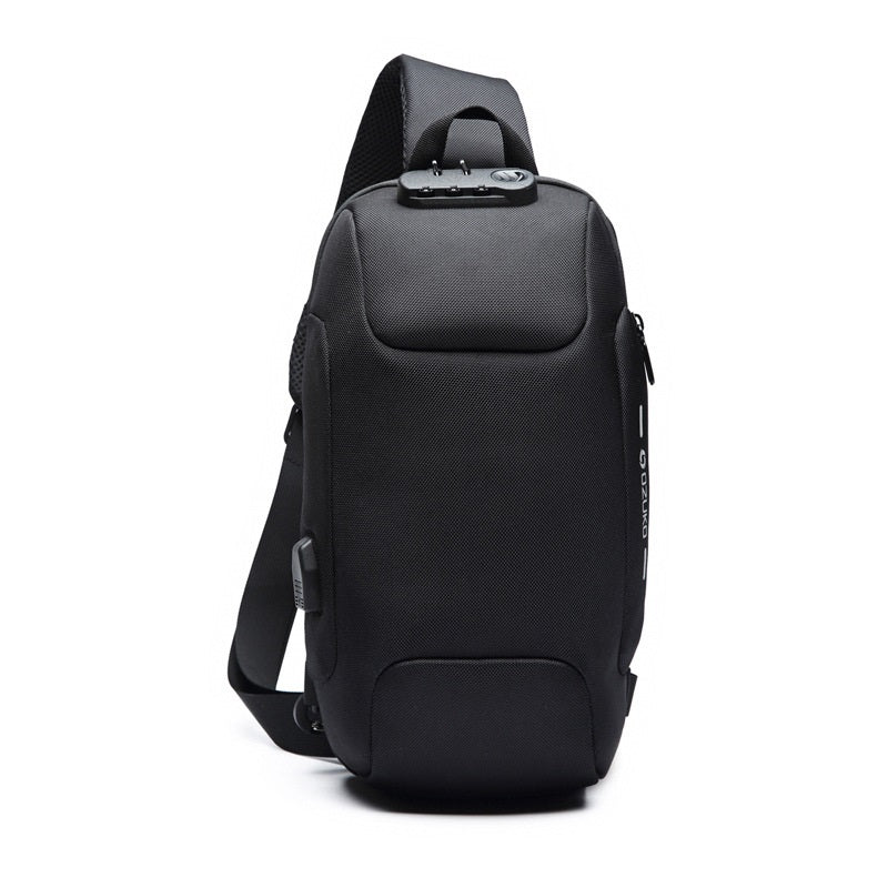 Sling Backpack USB Anti-Theft Men'S Chest Bag Casual Shoulder Bag