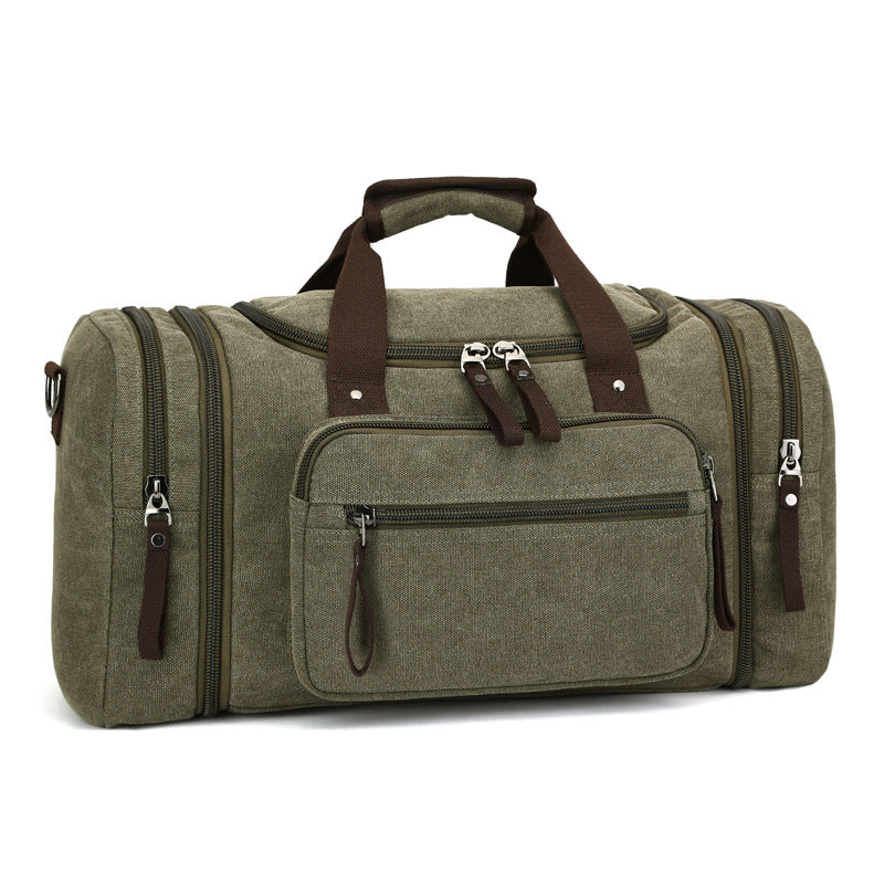 Duffle Bag for Travel, Large Canvas Duffel Bag for Travelling Overnight Weekender Bag Carry On Bag for Men Women