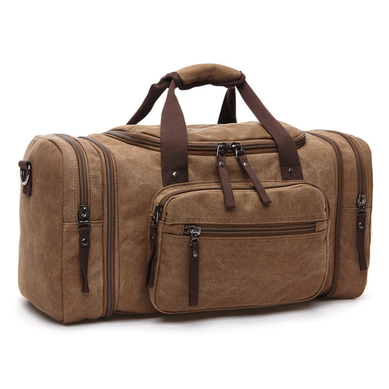 Duffle Bag for Travel, Large Canvas Duffel Bag for Travelling Overnight Weekender Bag Carry On Bag for Men Women