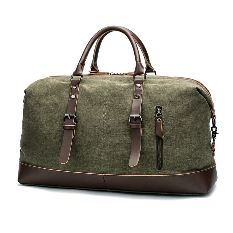 Travel Bag with Durable Canvas and Pu Leathe For Business Trip, Tourism, Camping and Outdoor Activities