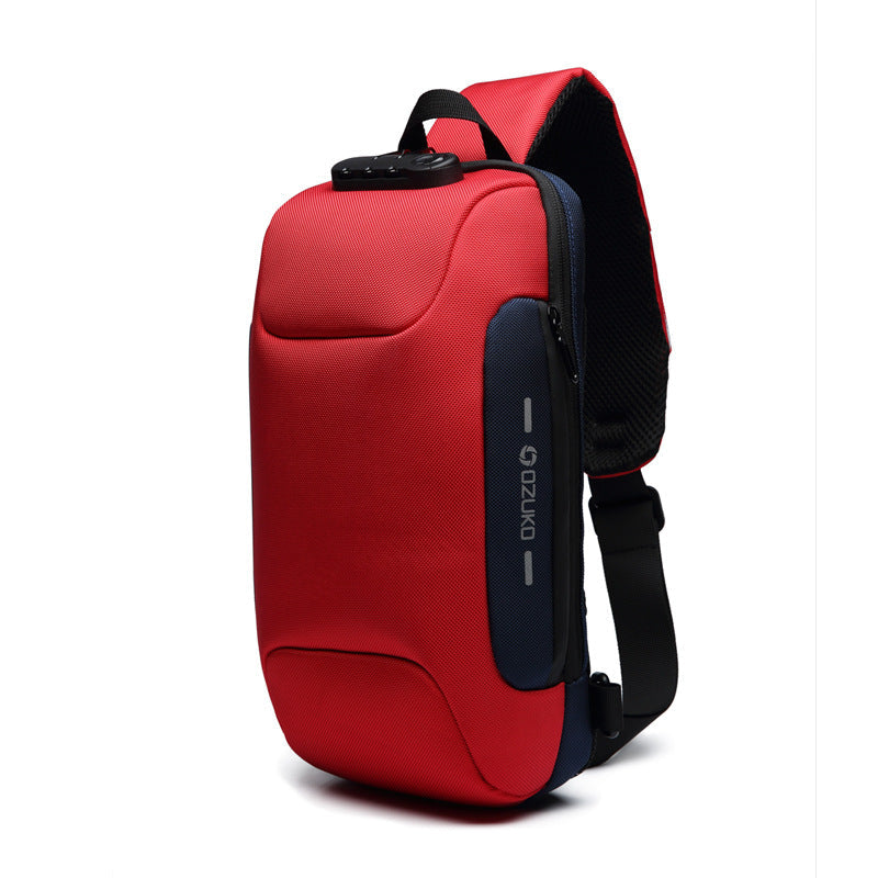 Sling Backpack USB Anti-Theft Men'S Chest Bag Casual Shoulder Bag