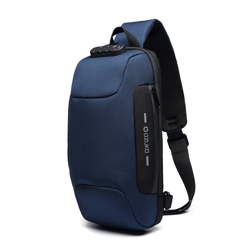 Sling Backpack USB Anti-Theft Men'S Chest Bag Casual Shoulder Bag