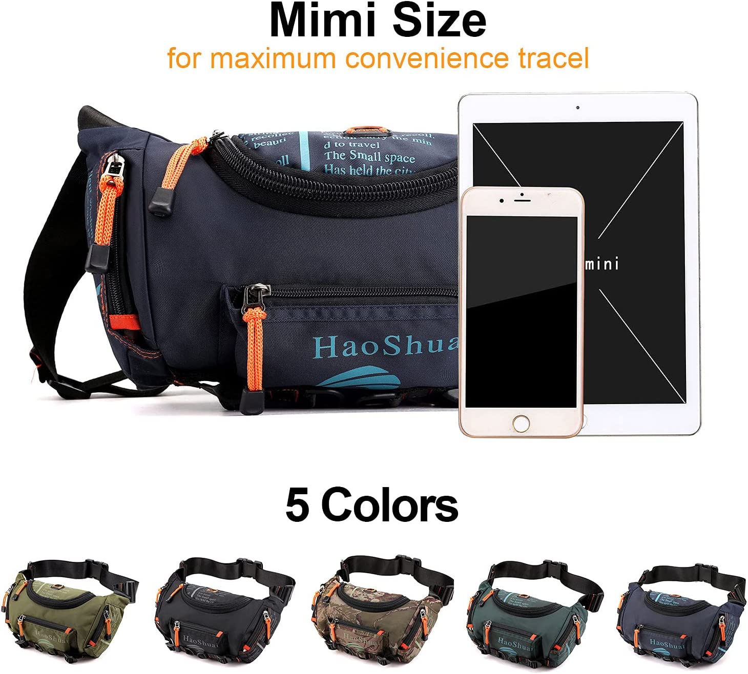 Waterproof Fanny Pack Crossbody Outdoor Waist Bag Pouch With Adjustable Strap Travel Hip Bag For Men Women