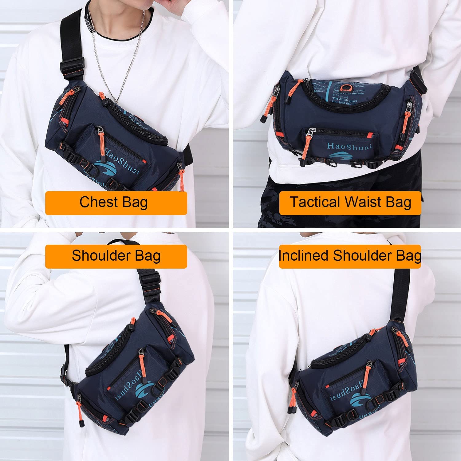 Waterproof Fanny Pack Crossbody Outdoor Waist Bag Pouch With Adjustable Strap Travel Hip Bag For Men Women