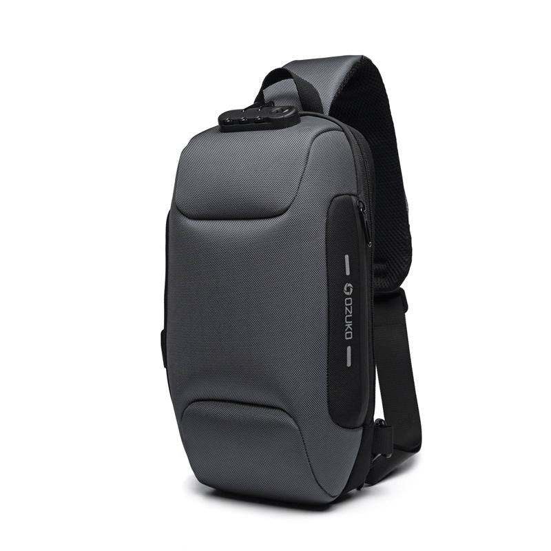 Sling Backpack USB Anti-Theft Men'S Chest Bag Casual Shoulder Bag