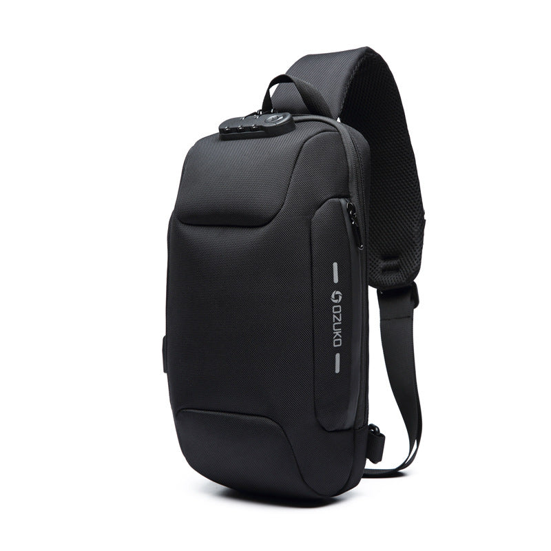 Sling Backpack USB Anti-Theft Men'S Chest Bag Casual Shoulder Bag