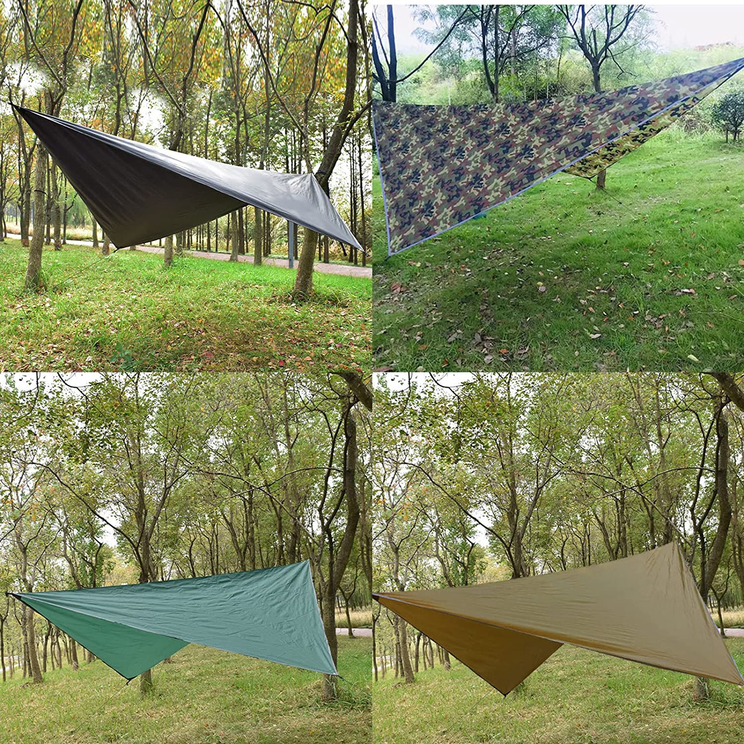 Waterproof and Lightweight Tent Tarp Camouflage Camping Tarp Shelter