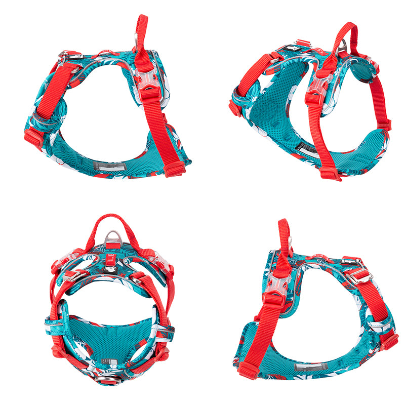 Premium Tropic Thunder Edition Dog Harness - No Pull Dog Harness with Quick-Release Neck Strap