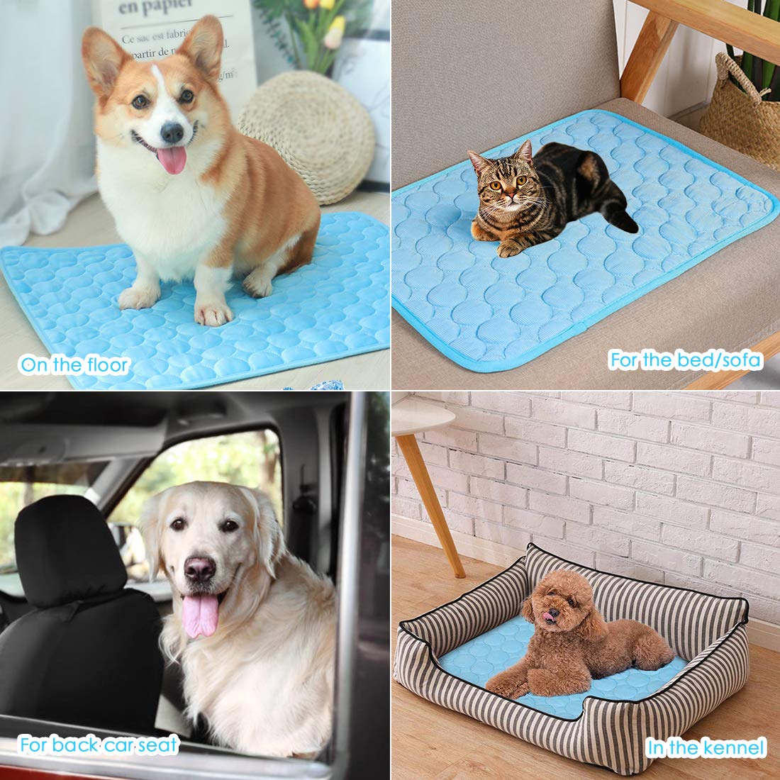 Cooling Mat for Dogs Cats Pet Washable Summer Cooling Pads