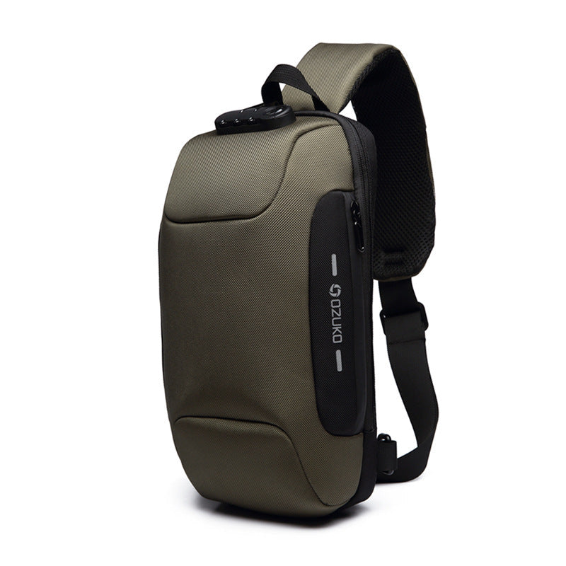 Sling Backpack USB Anti-Theft Men'S Chest Bag Casual Shoulder Bag