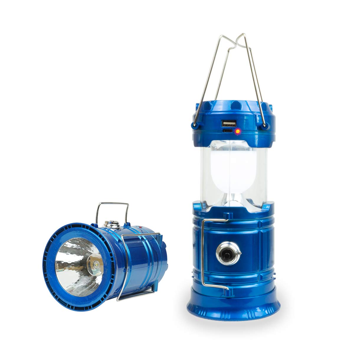 Rechargeable LED Camping Lantern USB,COB Lantern Flashlight 2 Power Supply Modes Survival Kit for Emergency, Hurricane